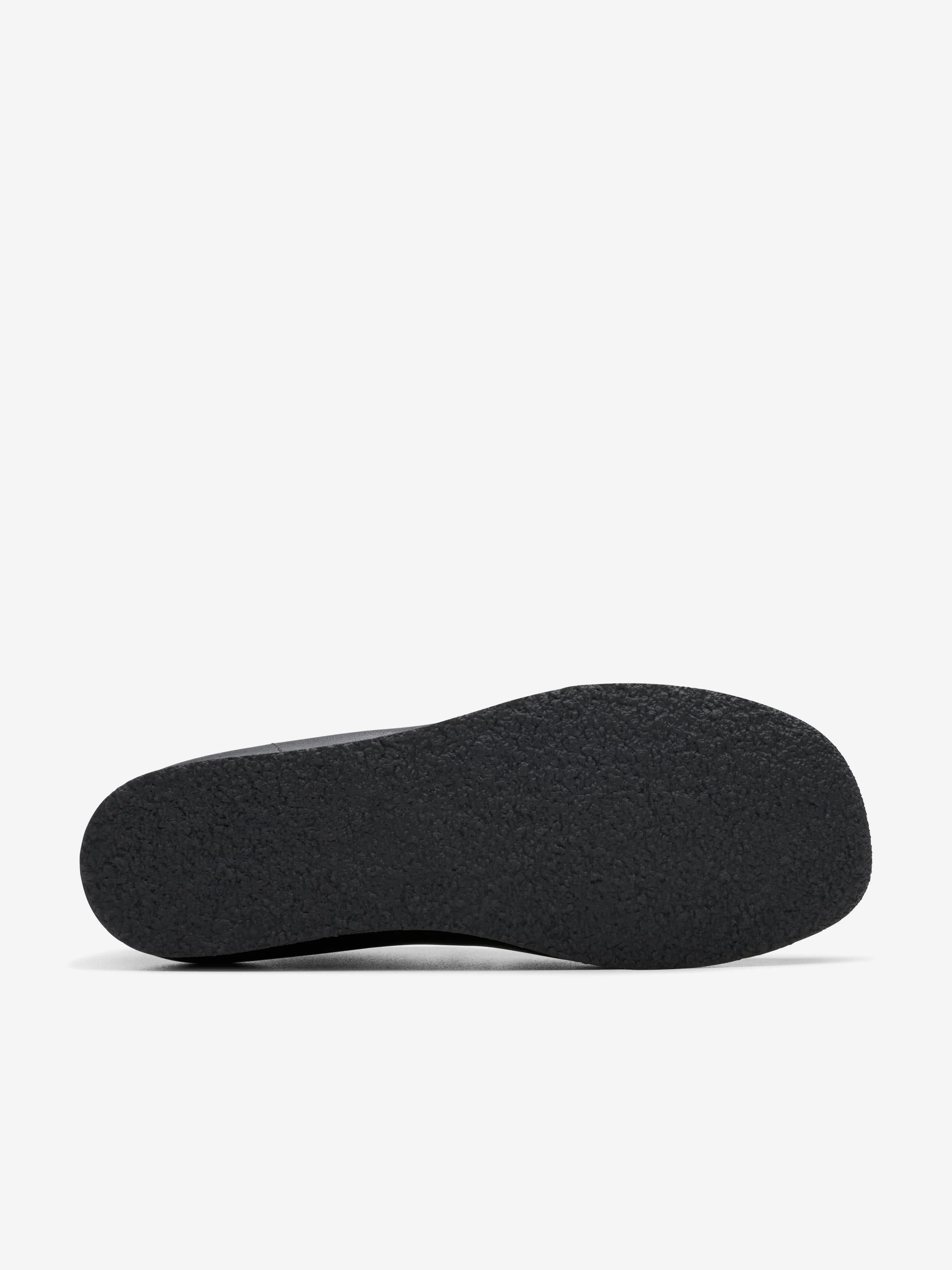 Kids Leather Wallabee Boots in Black