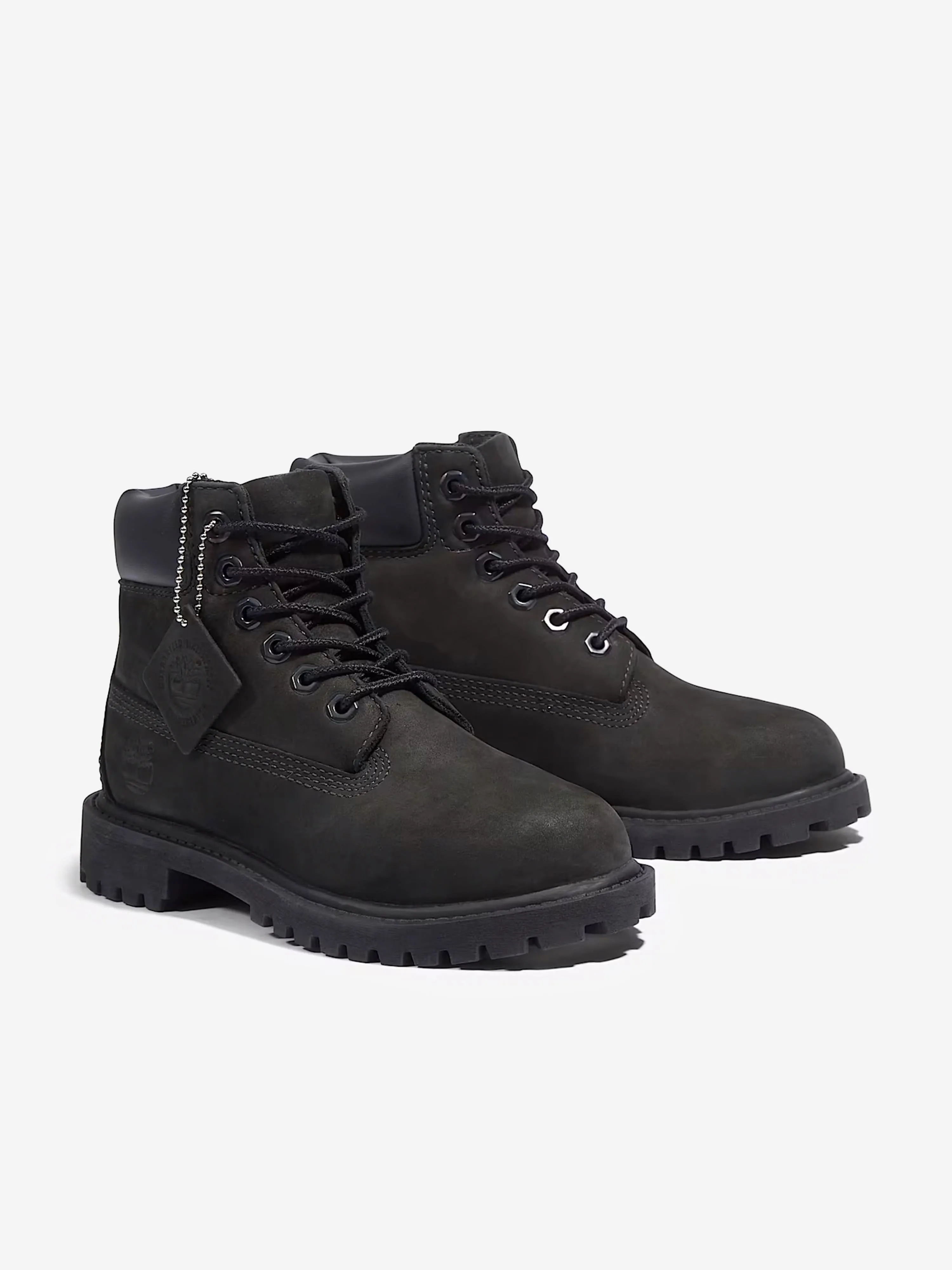 Kids Premium 6 Inch Lace Up Waterproof Boots in Black