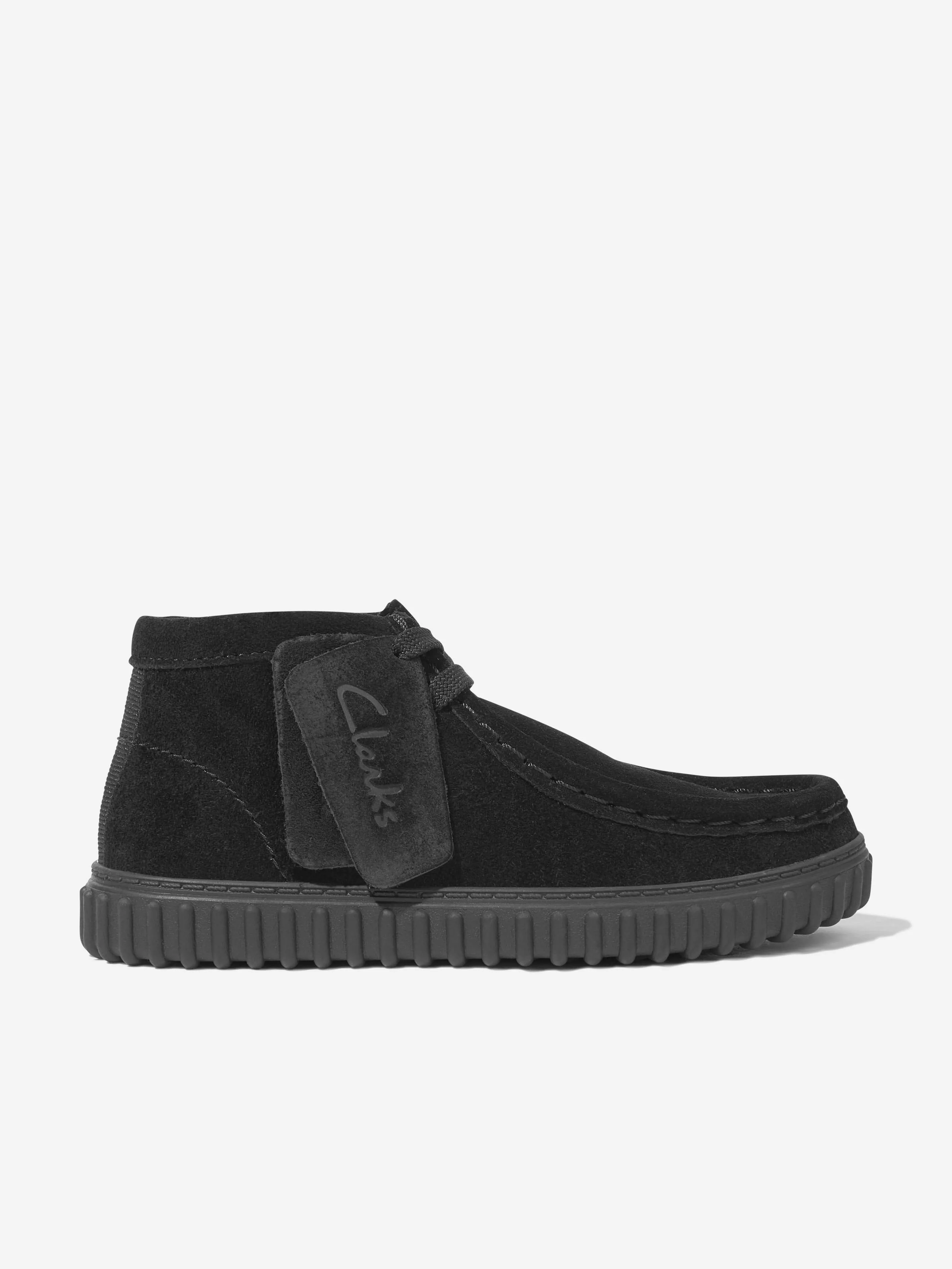 Kids Suede Tor Hill Boots in Black
