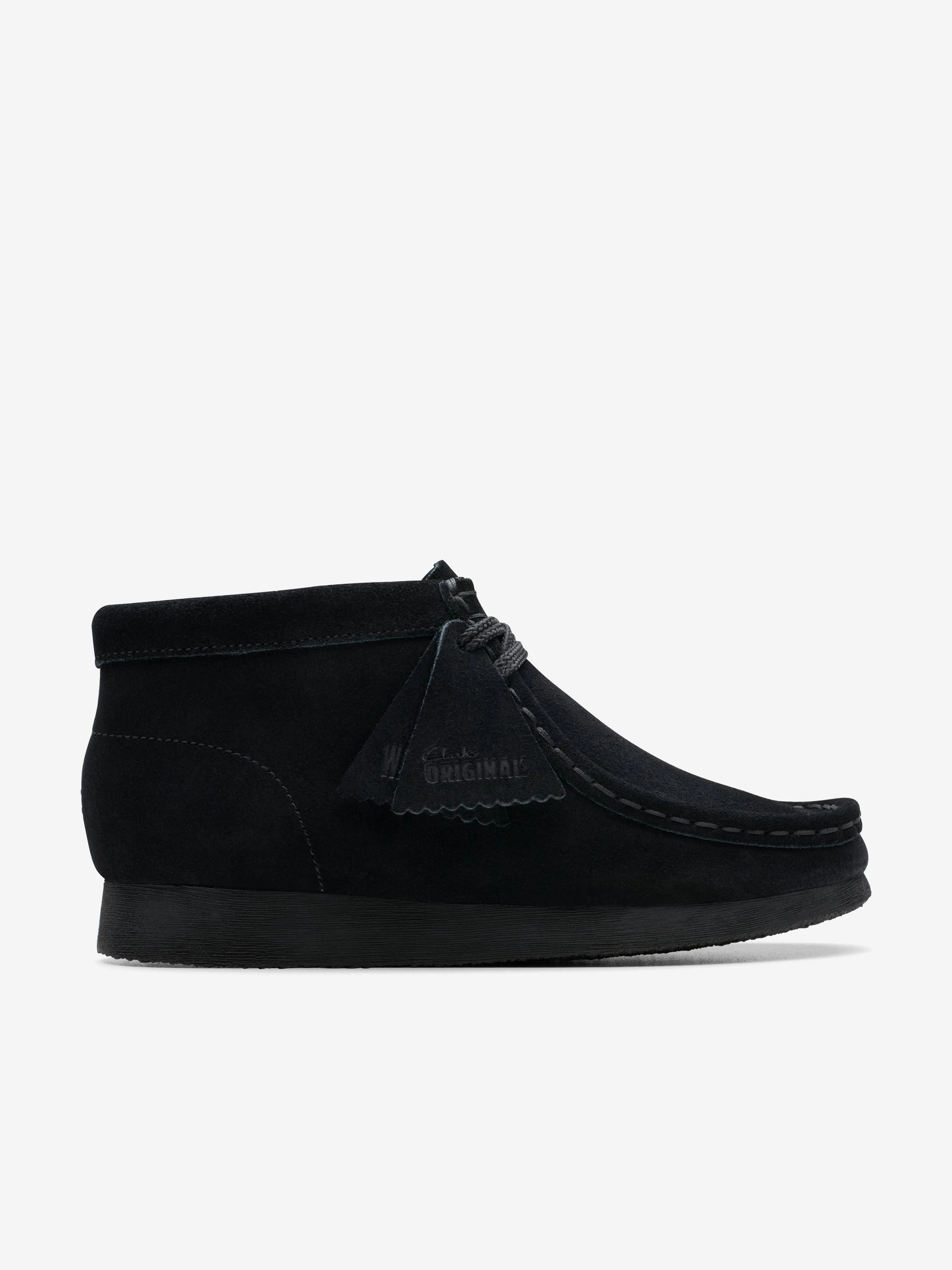 Kids Suede Wallabee Boots in Black