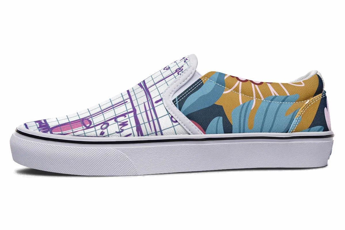 Lab Graph Paper Slip-On Shoes