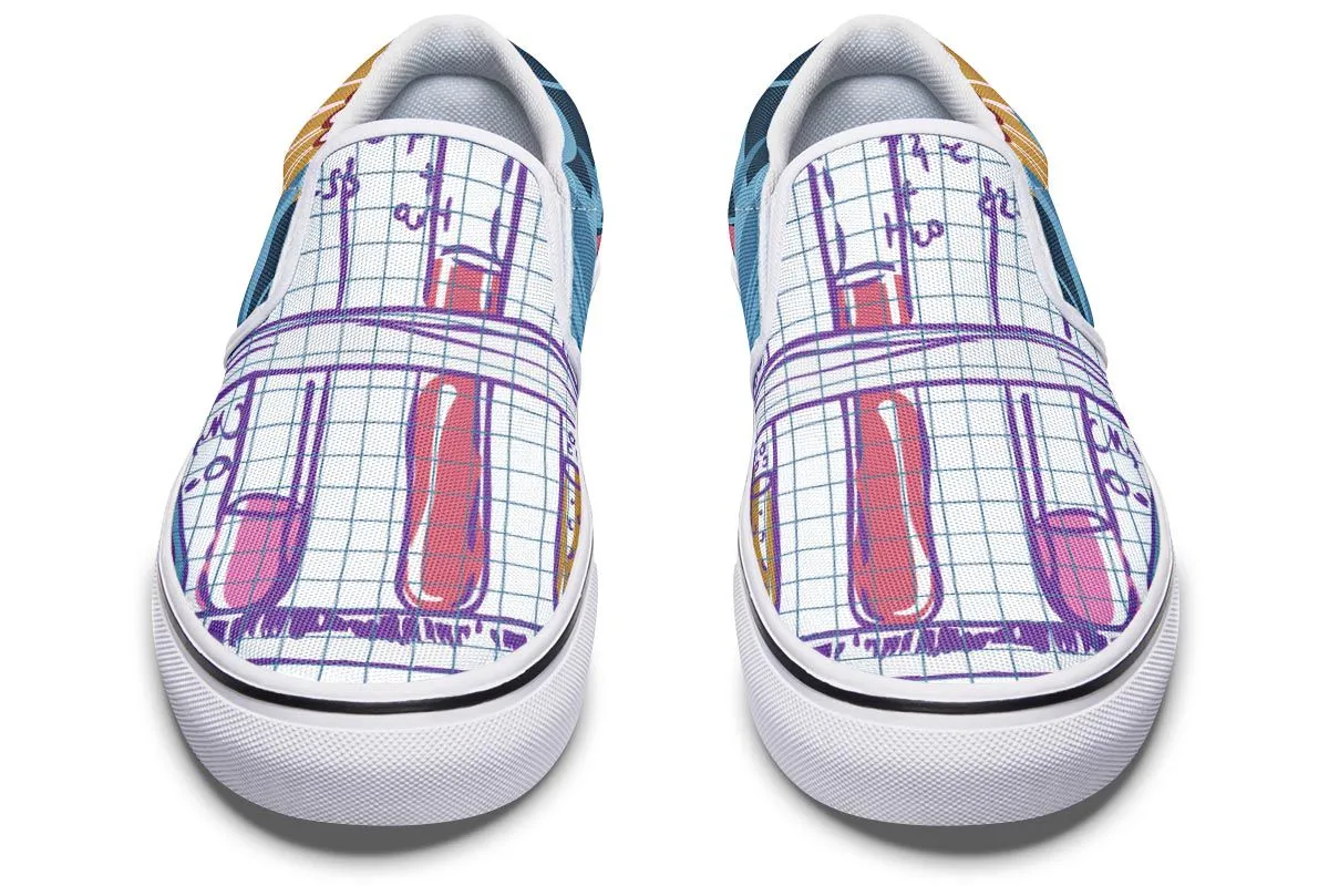 Lab Graph Paper Slip-On Shoes