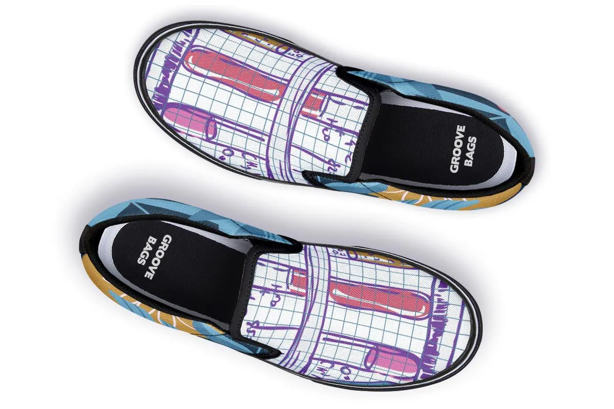 Lab Graph Paper Slip-On Shoes
