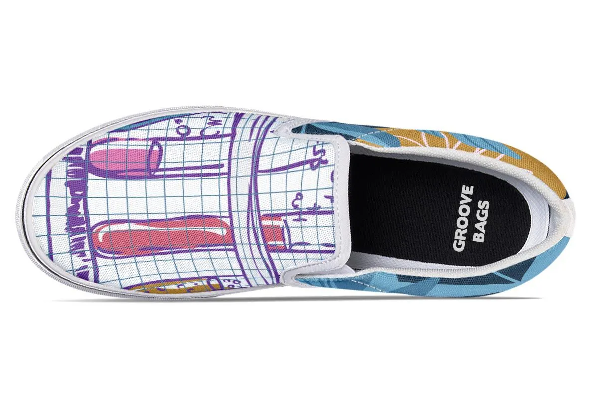 Lab Graph Paper Slip-On Shoes