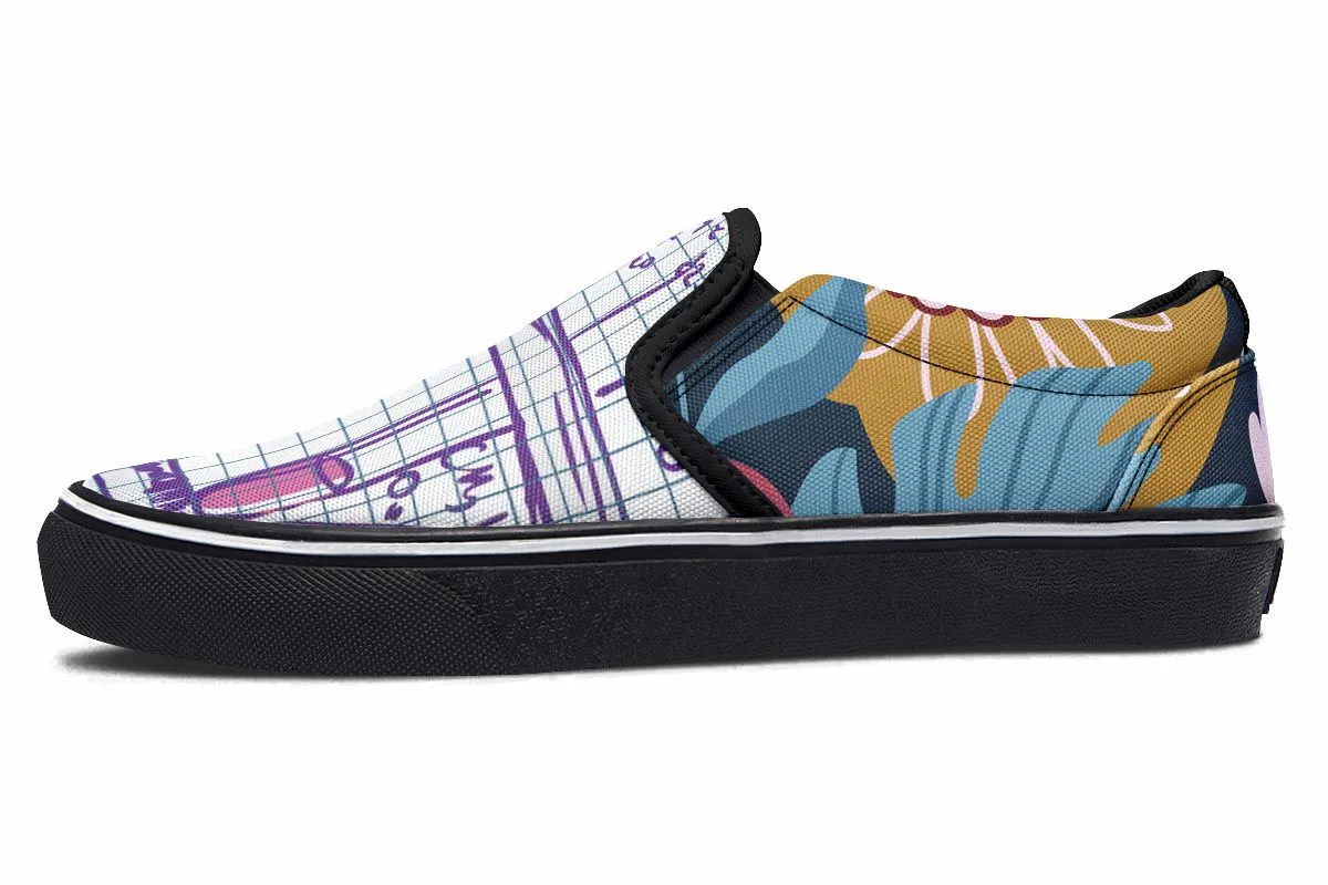 Lab Graph Paper Slip-On Shoes
