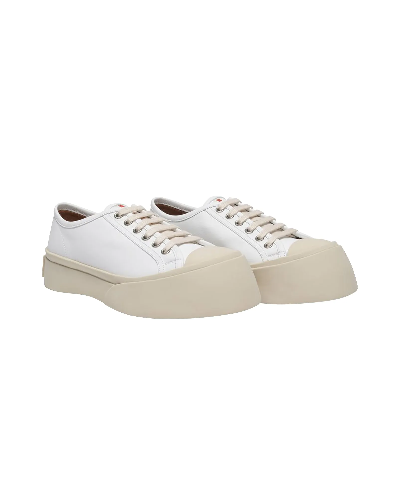 Laced Up Pablo Sneakers - Marni - Lily White - Leather