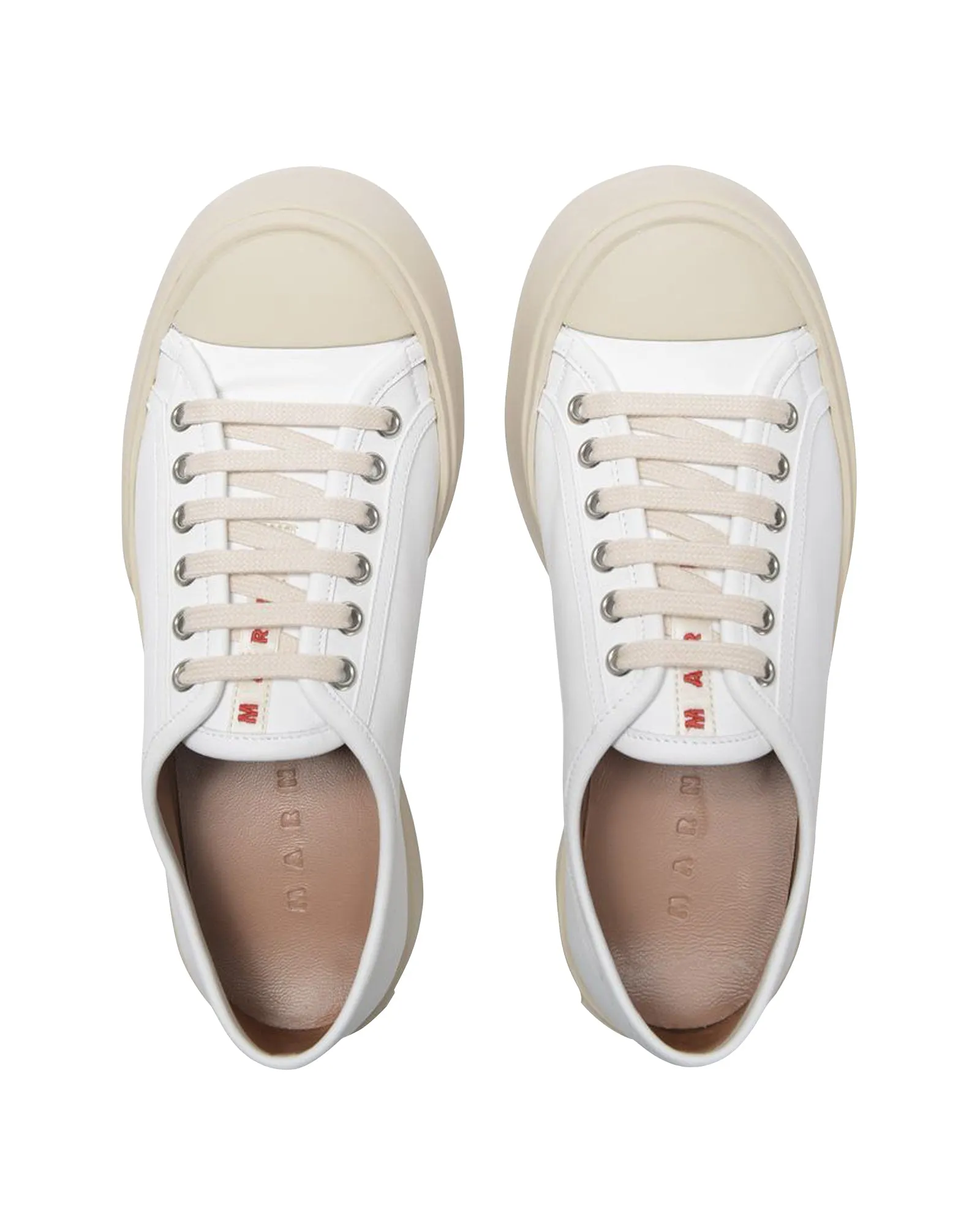 Laced Up Pablo Sneakers - Marni - Lily White - Leather