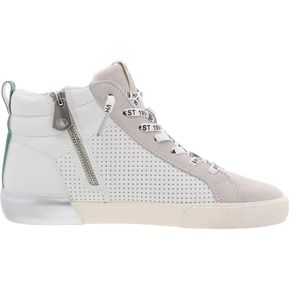 LESTER 6 Womens Cushioned Footbed Leather High-Top Sneakers