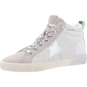 LESTER 6 Womens Cushioned Footbed Leather High-Top Sneakers