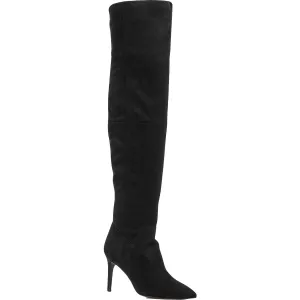 Lola Womens Faux Suede High Heel Dress Boots