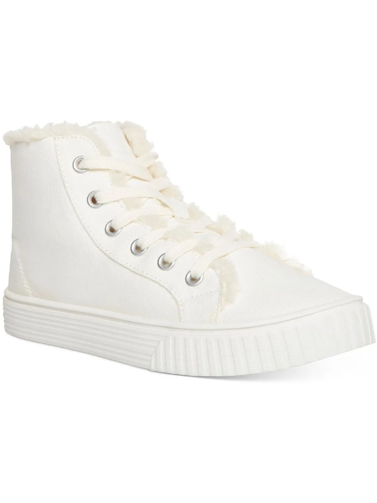 Maddie Womens Lifestyle Faux Fur Lined High-Top Sneakers