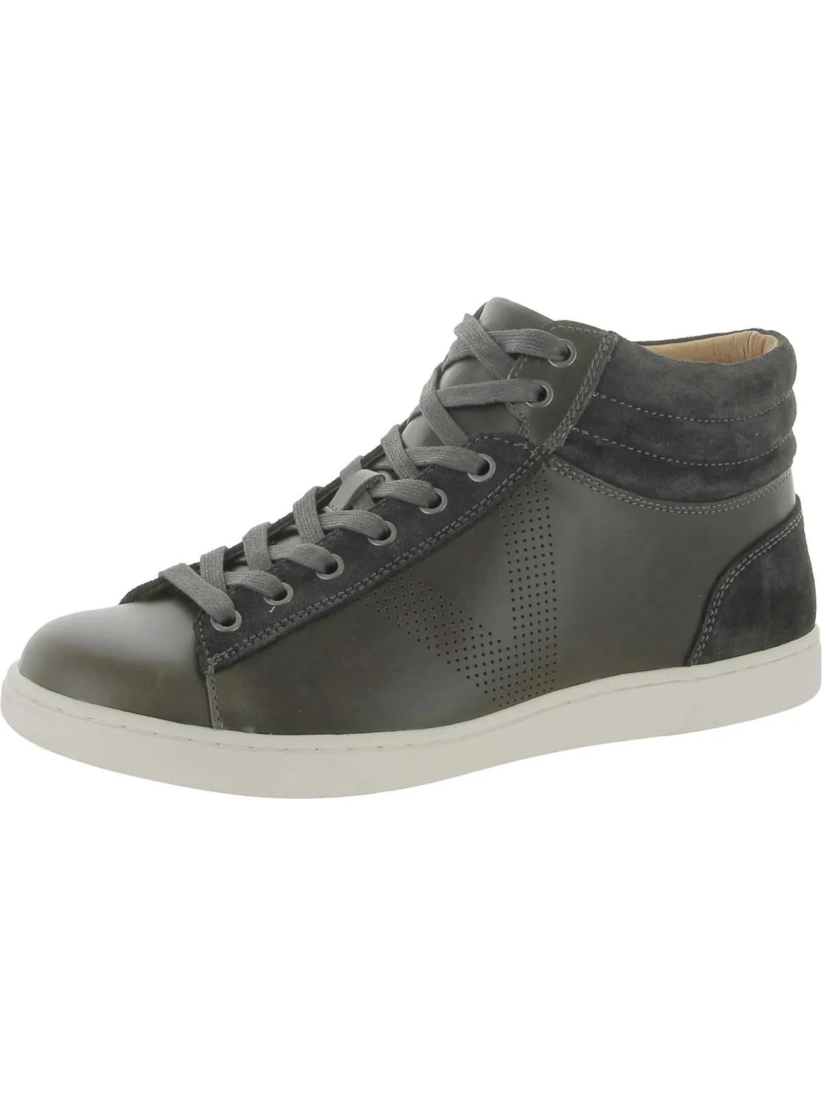 Malcom Mens Leather Sport High-Top Sneakers
