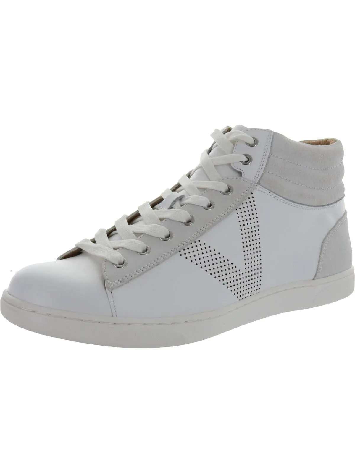 Malcom Mens Leather Sport High-Top Sneakers