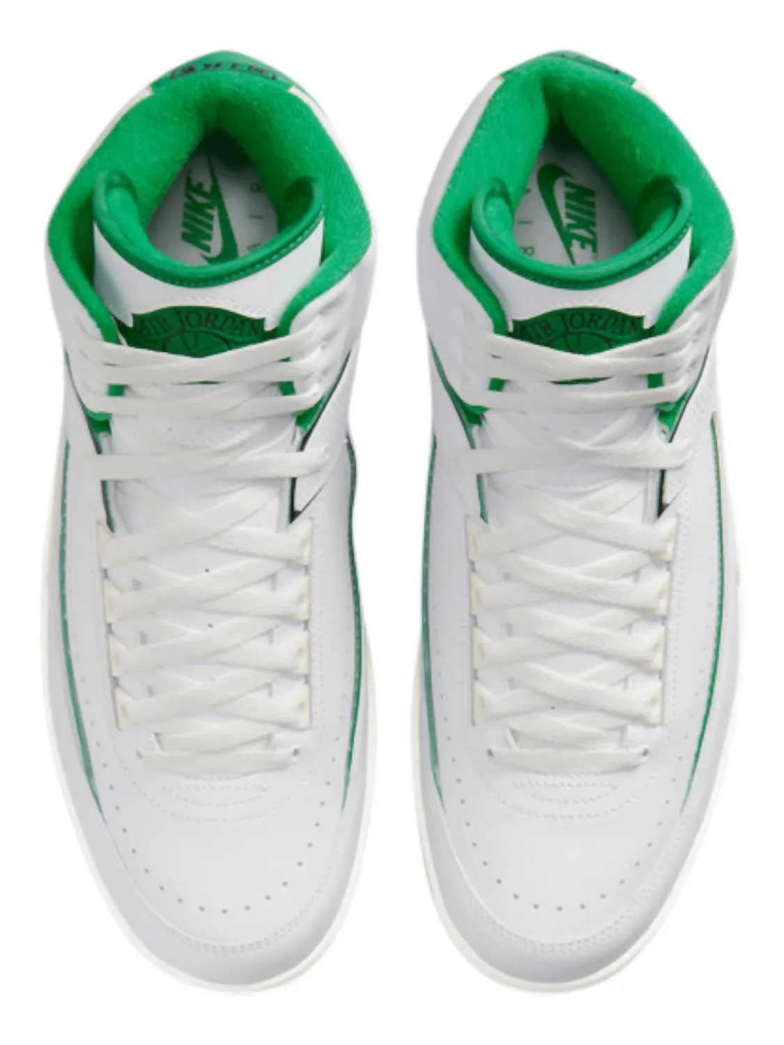 Men's 2 Retro Sneaker In White/lucky Green/sail/light Steel Grey