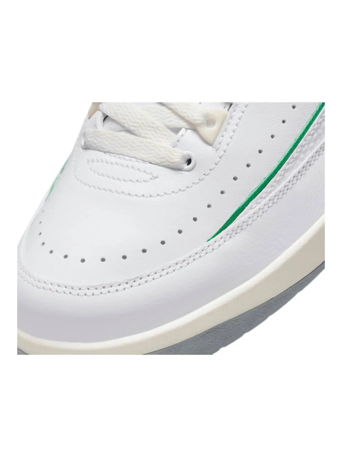 Men's 2 Retro Sneaker In White/lucky Green/sail/light Steel Grey