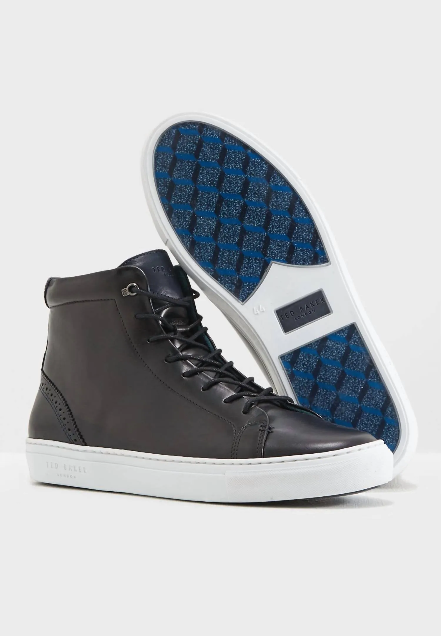 Men's Monerrk High-Top Sneaker In Leather Black