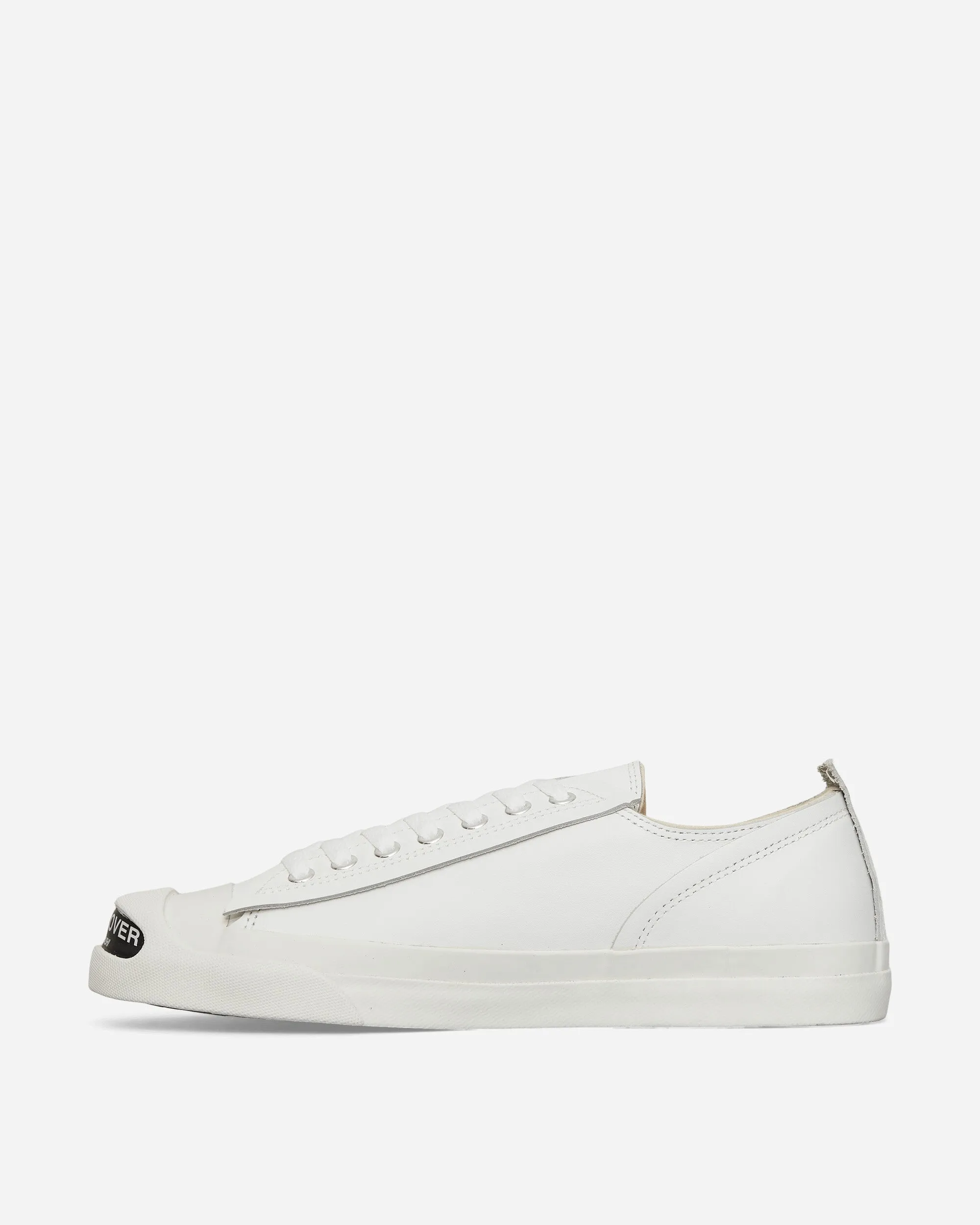Men's Toe Logo Leather Sneakers White