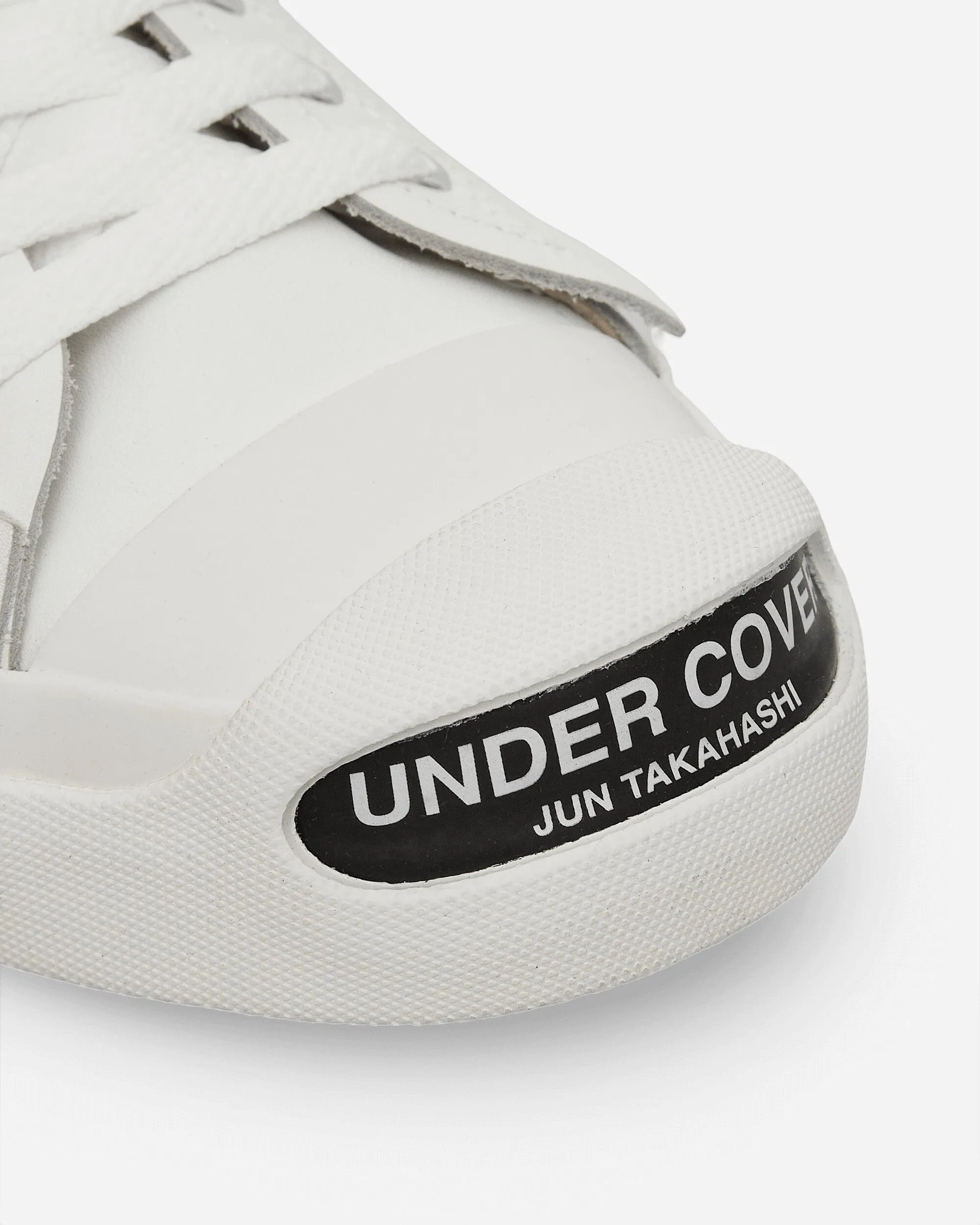 Men's Toe Logo Leather Sneakers White