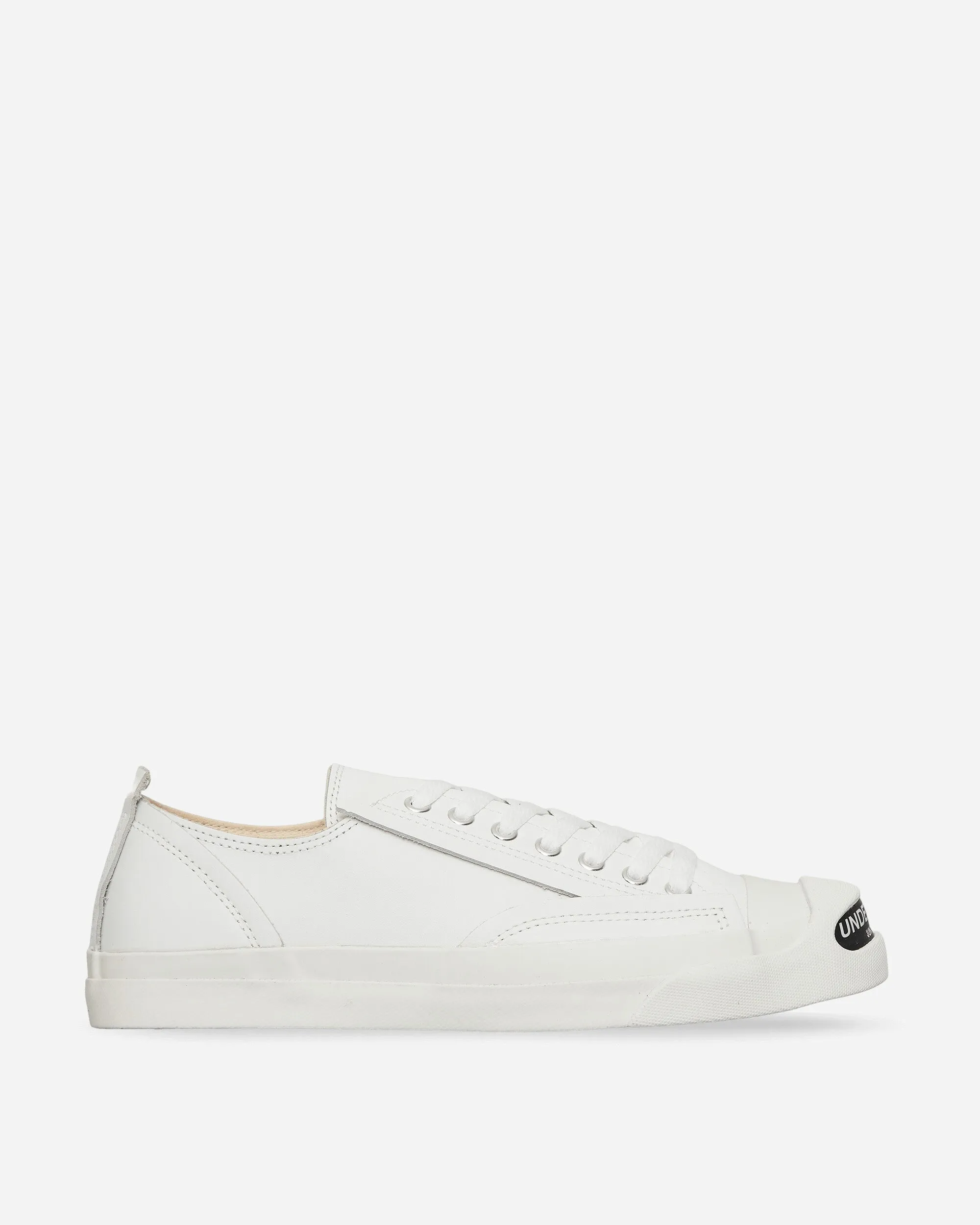 Men's Toe Logo Leather Sneakers White