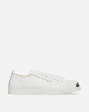 Men's Toe Logo Leather Sneakers White