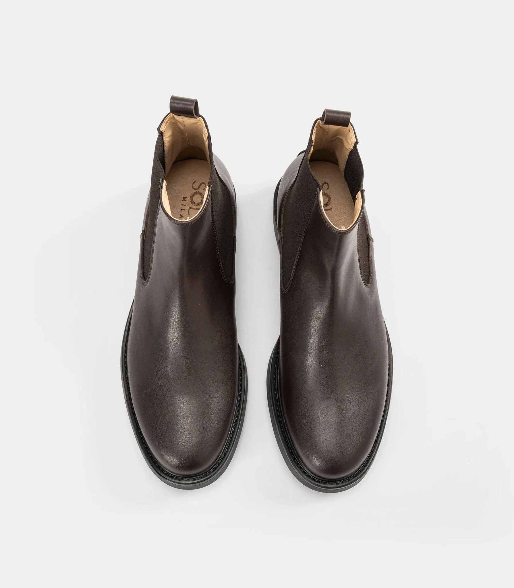 Men's Vegan Leather Chelsea Boots | Brown