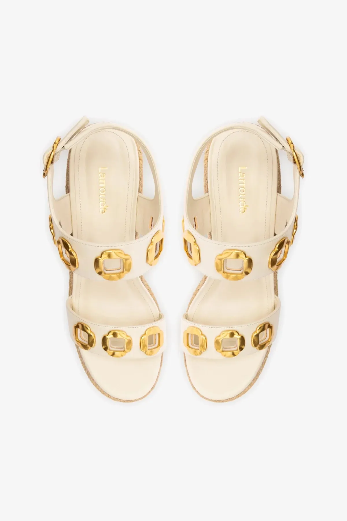Milan Espadrille In Ivory Leather
