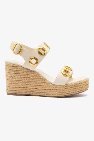 Milan Espadrille In Ivory Leather