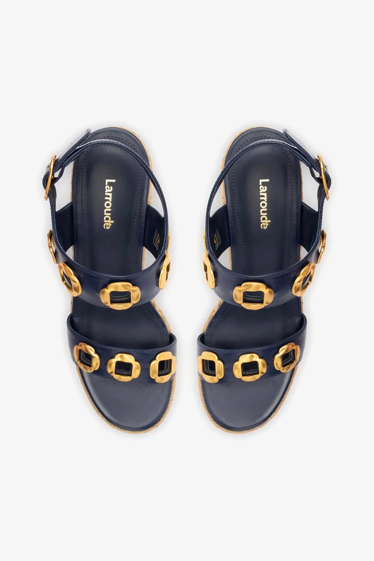 Milan Espadrille In Navy Leather