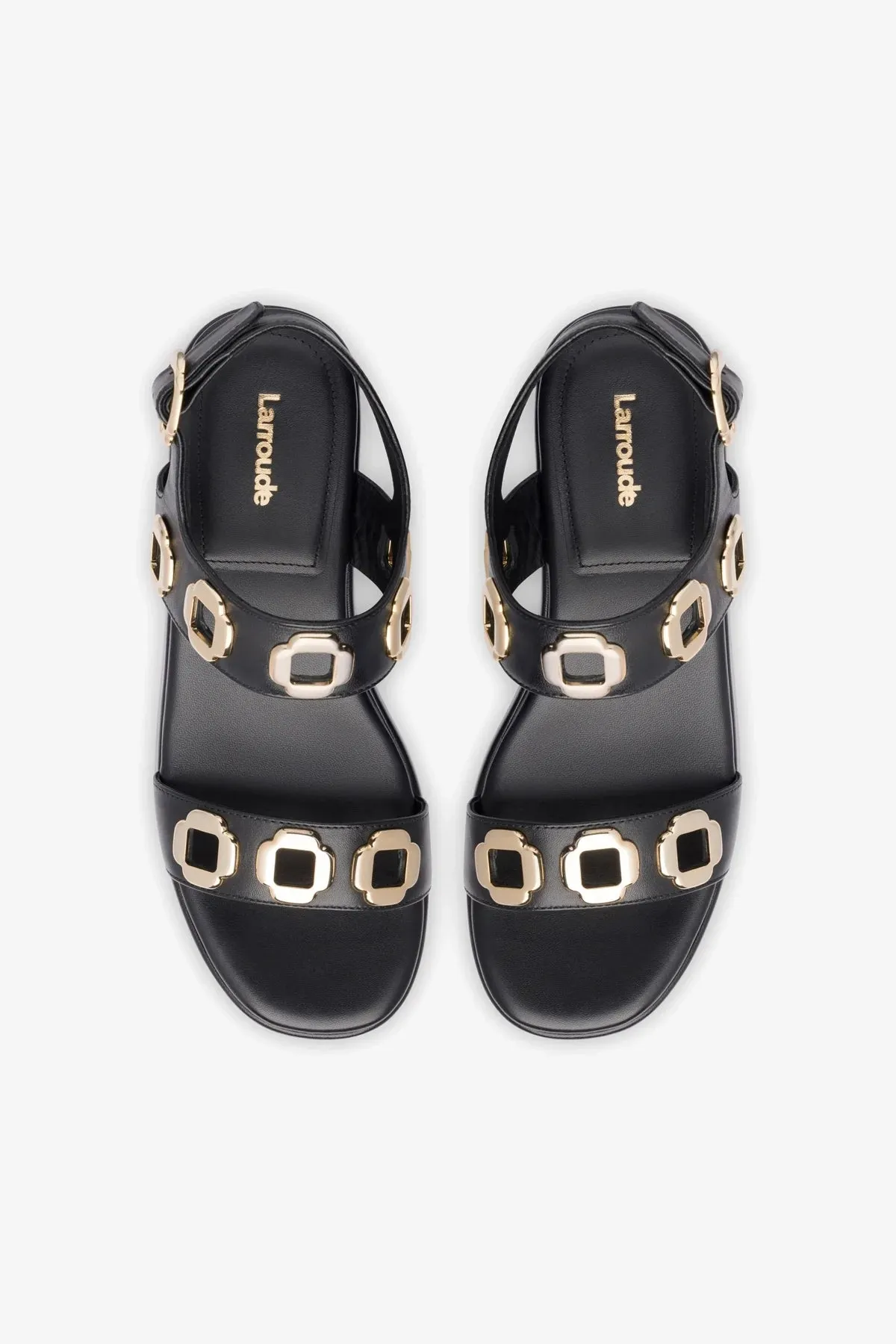 Milan Flatform Sandal In Black Leather