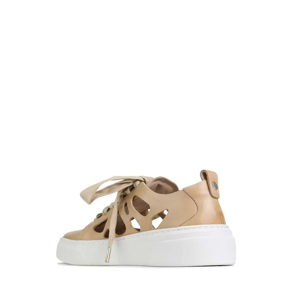 MINNIE LEATHER LAZER CUTOUT SNEAKERS