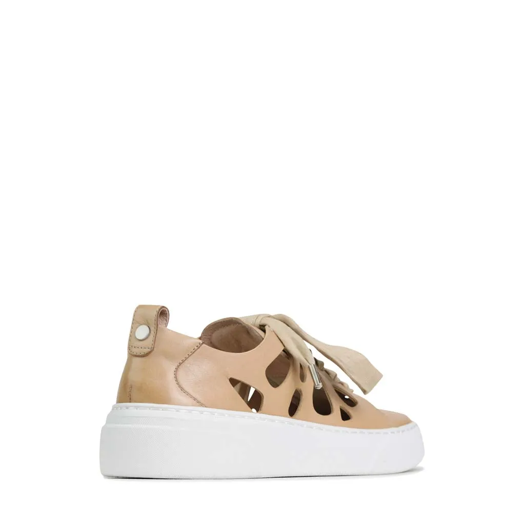MINNIE LEATHER LAZER CUTOUT SNEAKERS