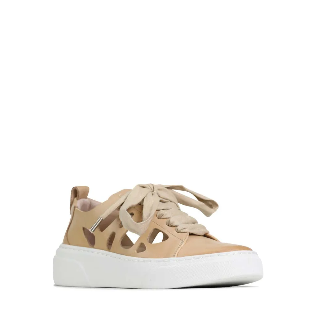 MINNIE LEATHER LAZER CUTOUT SNEAKERS