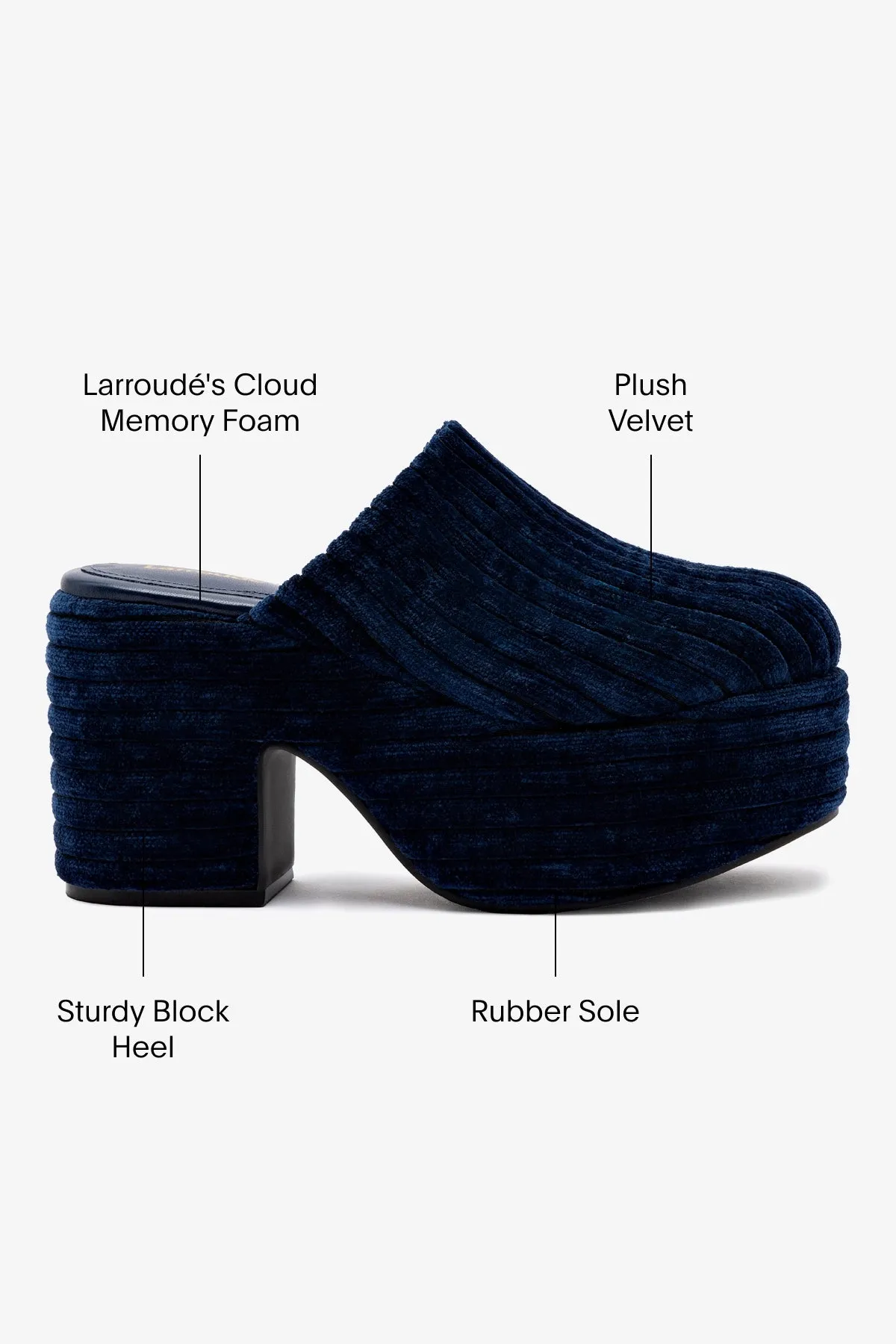 Miso Platform Clog In Midnight Velvet