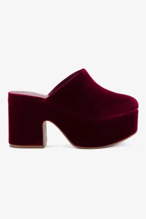 Miso Platform Clog In Wine Velvet