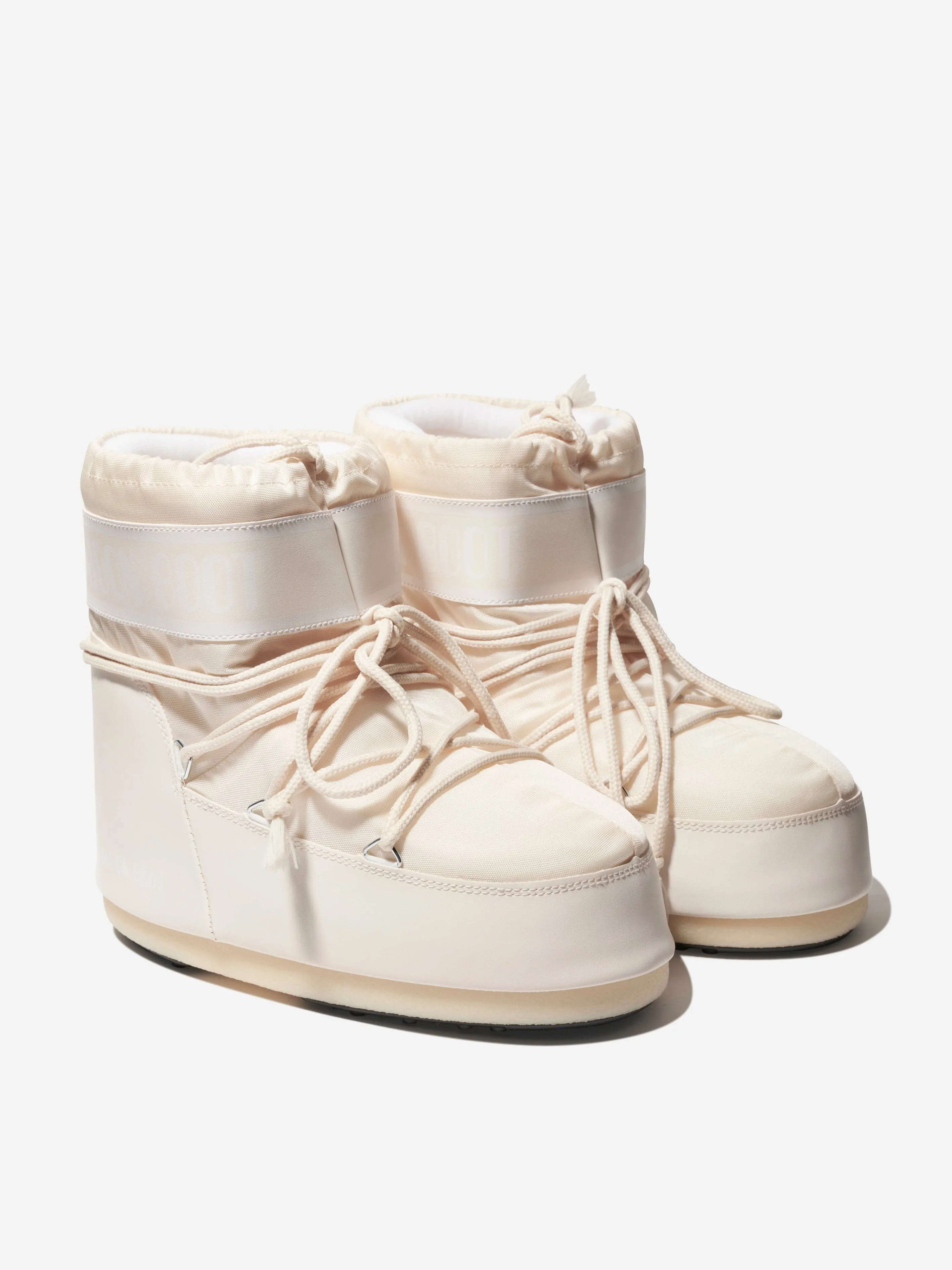 Moon Boot Kids Icon Low Nylon Snow Boots in Ivory