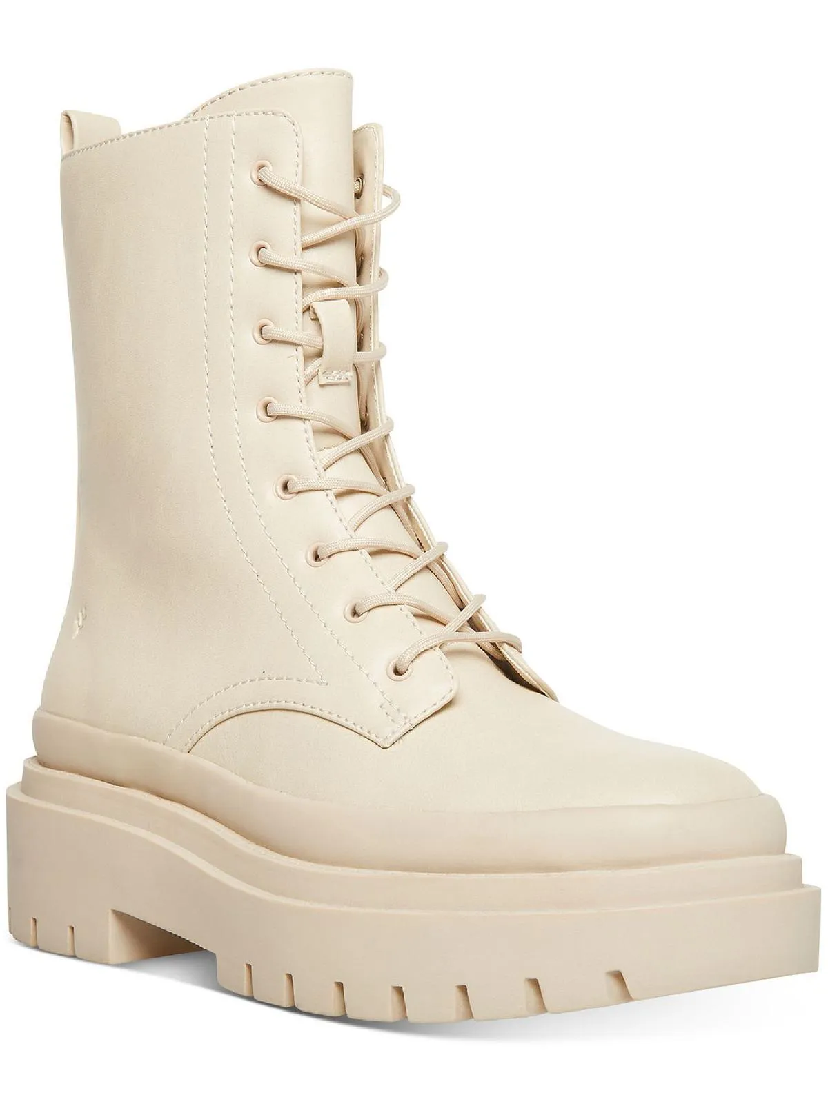 Moss Womens Faux Leather Round Toe Mid-Calf Boots