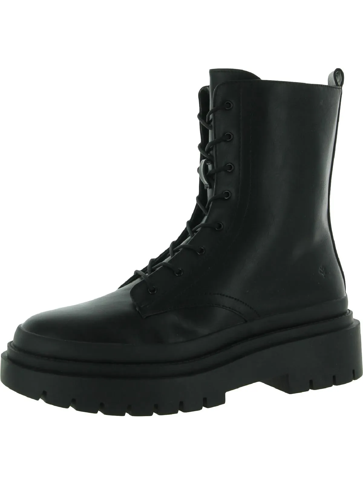 Moss Womens Faux Leather Round Toe Mid-Calf Boots