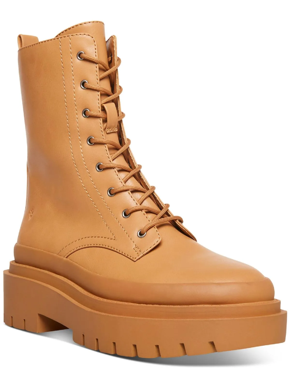 Moss Womens Faux Leather Round Toe Mid-Calf Boots