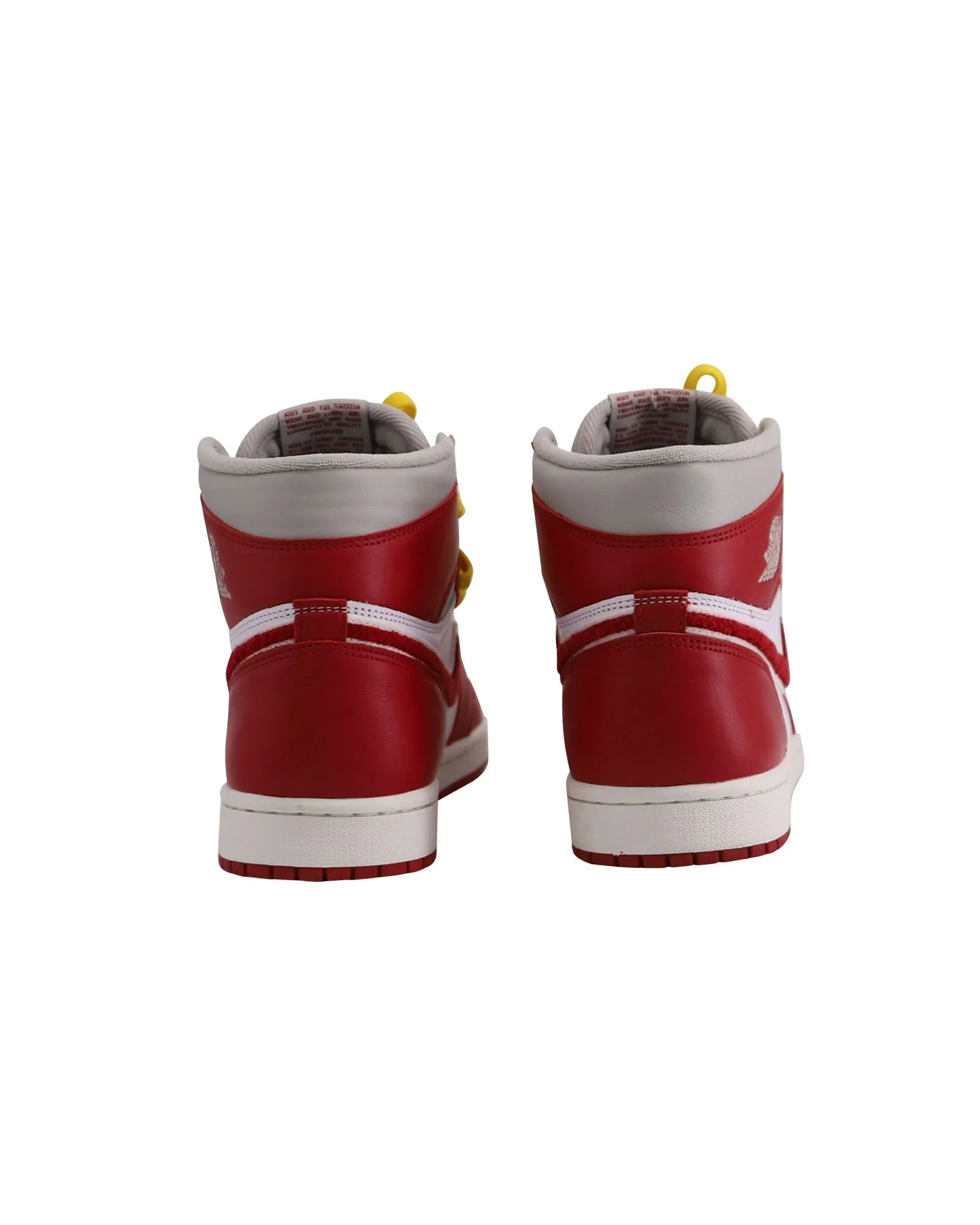 Nike Air Jordan 1 Retro High Top Sneakers in Iron Ore/Red Varsity Leather