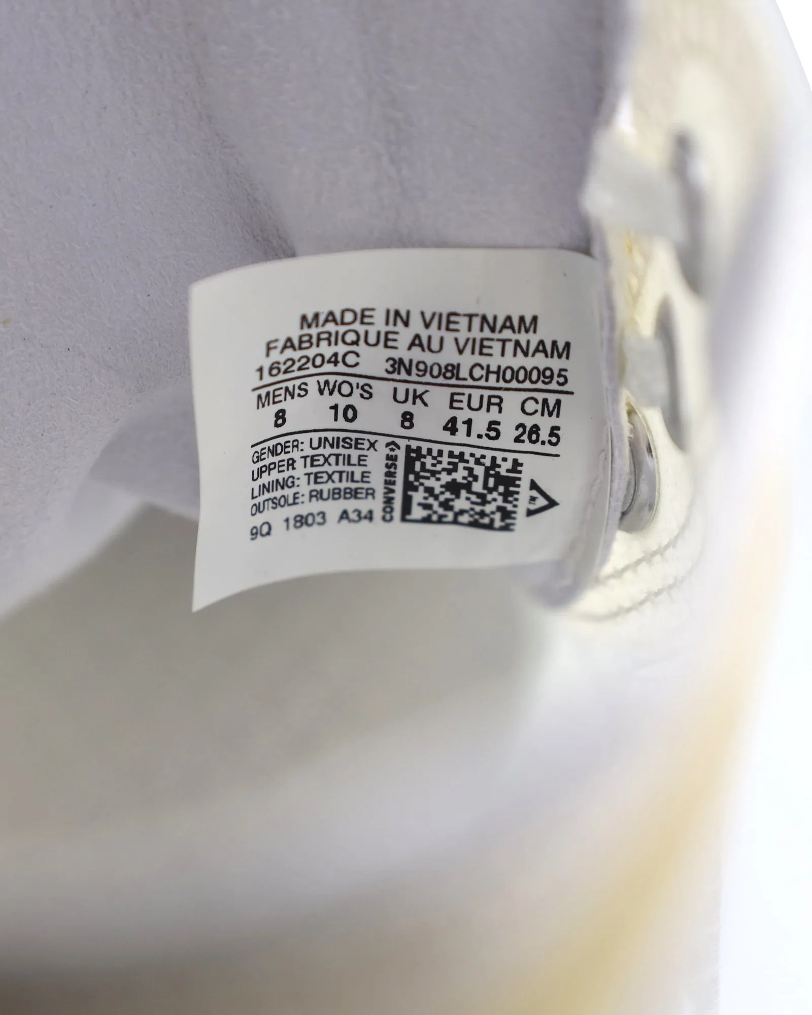 Off-White x Converse Chuck 70 "Vulcanized" High-top Sneakers in White/Clear Synthetic Textile
