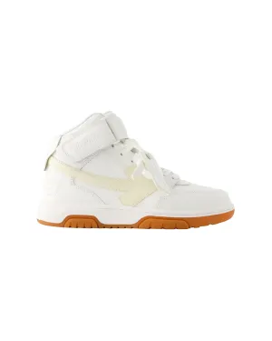 Out Of Office Mid Top Sneakers - Off White - Leather - White