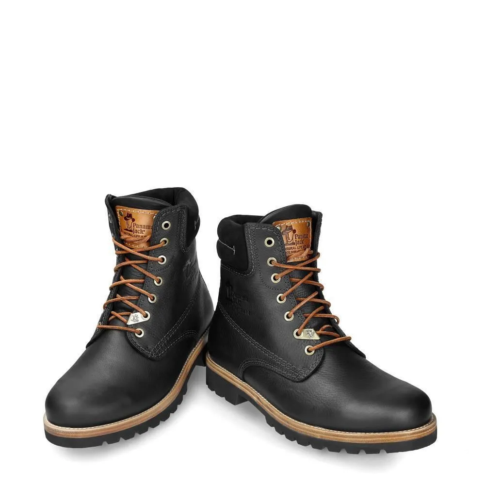 Panama Jack 03 C27 Mens Boots Black Waterproof Leather Laces Hiking Ankle Chukka