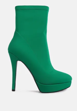 patotie lycra high heel ankle boots