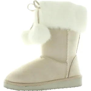 Peak Womens Faux Suede Cold Weather Shearling Boots