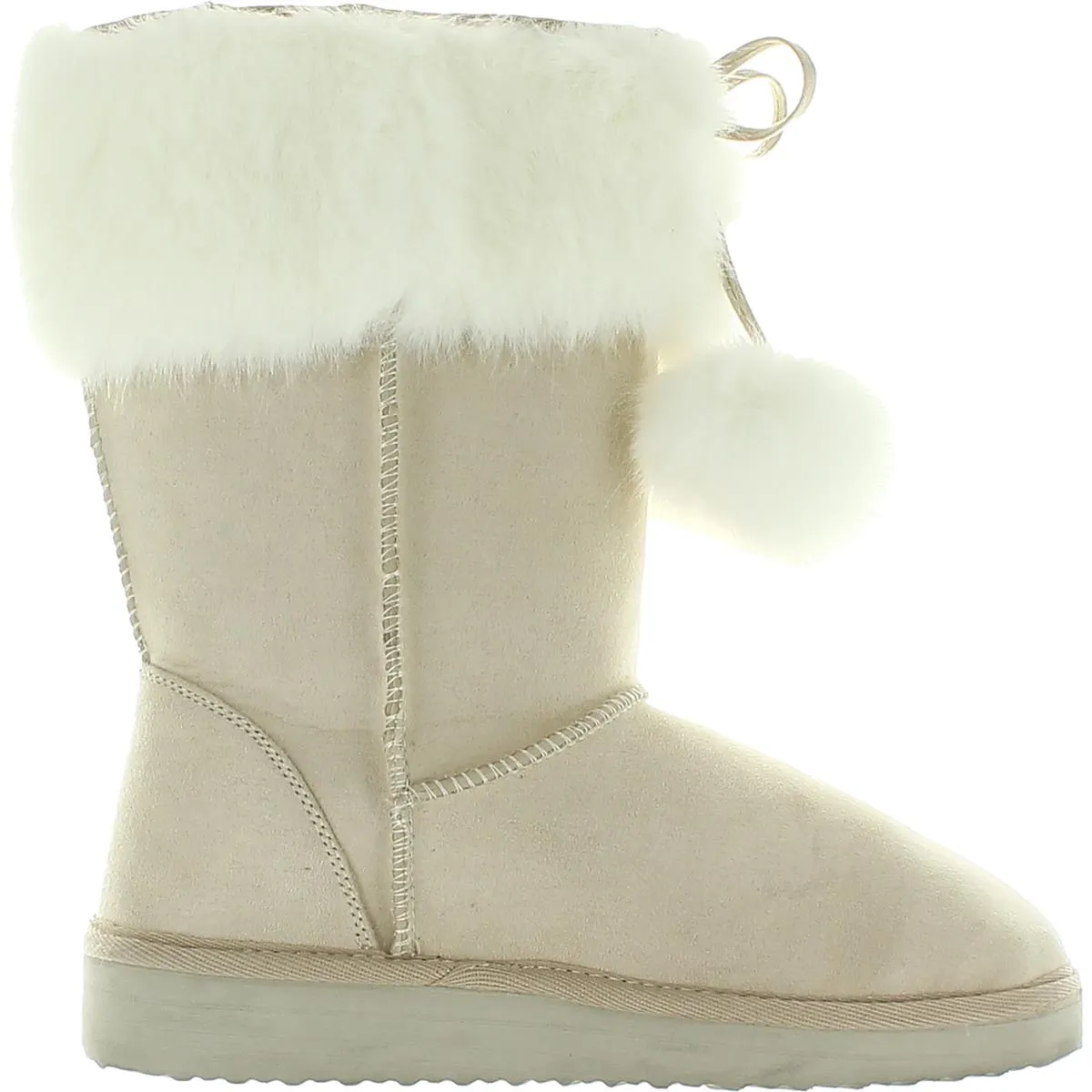 Peak Womens Faux Suede Cold Weather Shearling Boots