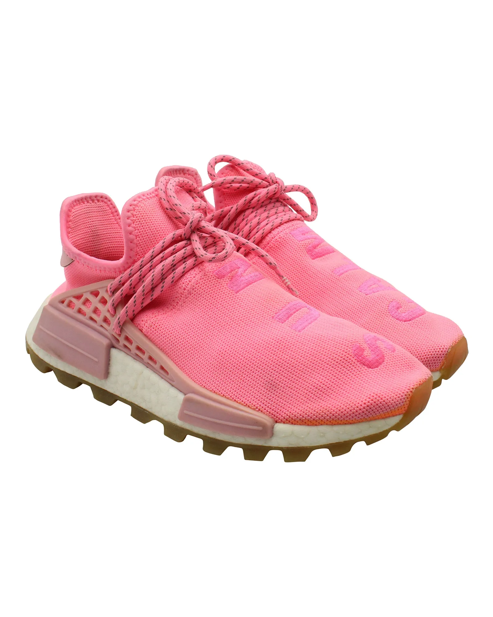 Pharrell x Adidas NMD HU Sneakers in Pink Polyester