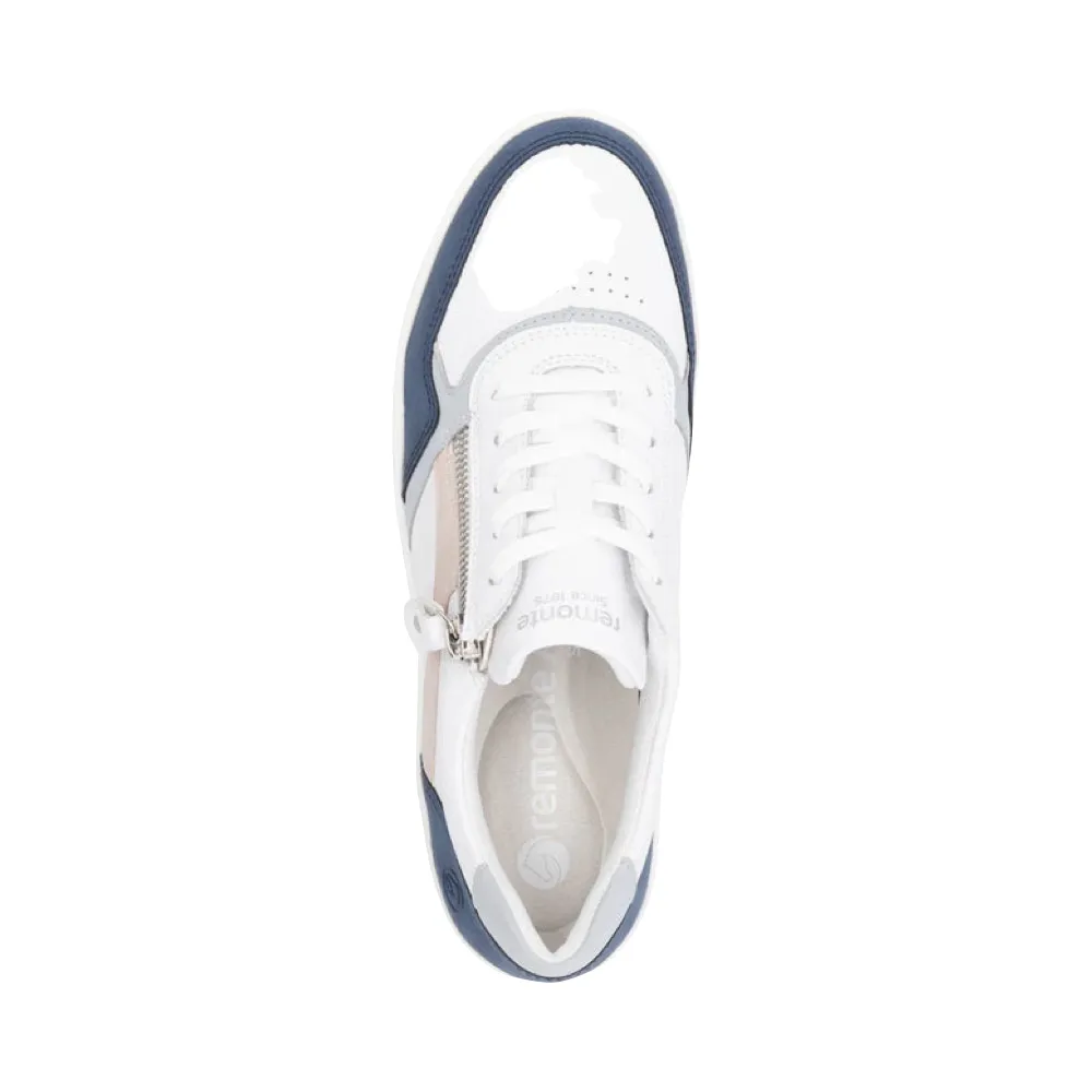 Remonte Women's Kendra 01 Sneaker in White/Jeans