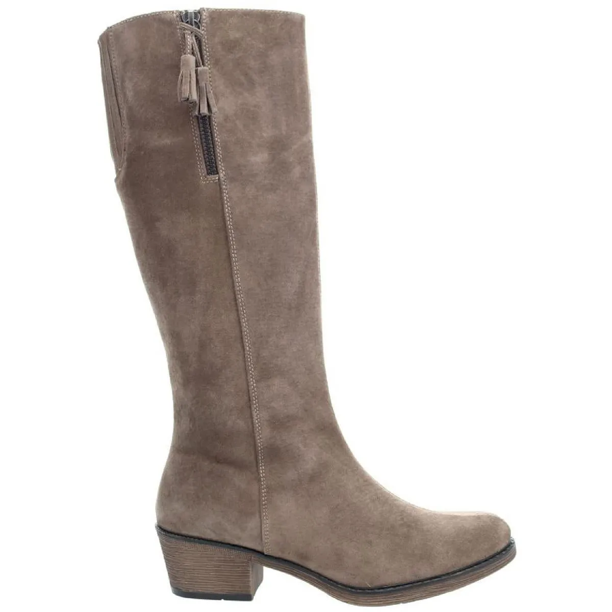 Rider Womens Suede Tall Mid-Calf Boots
