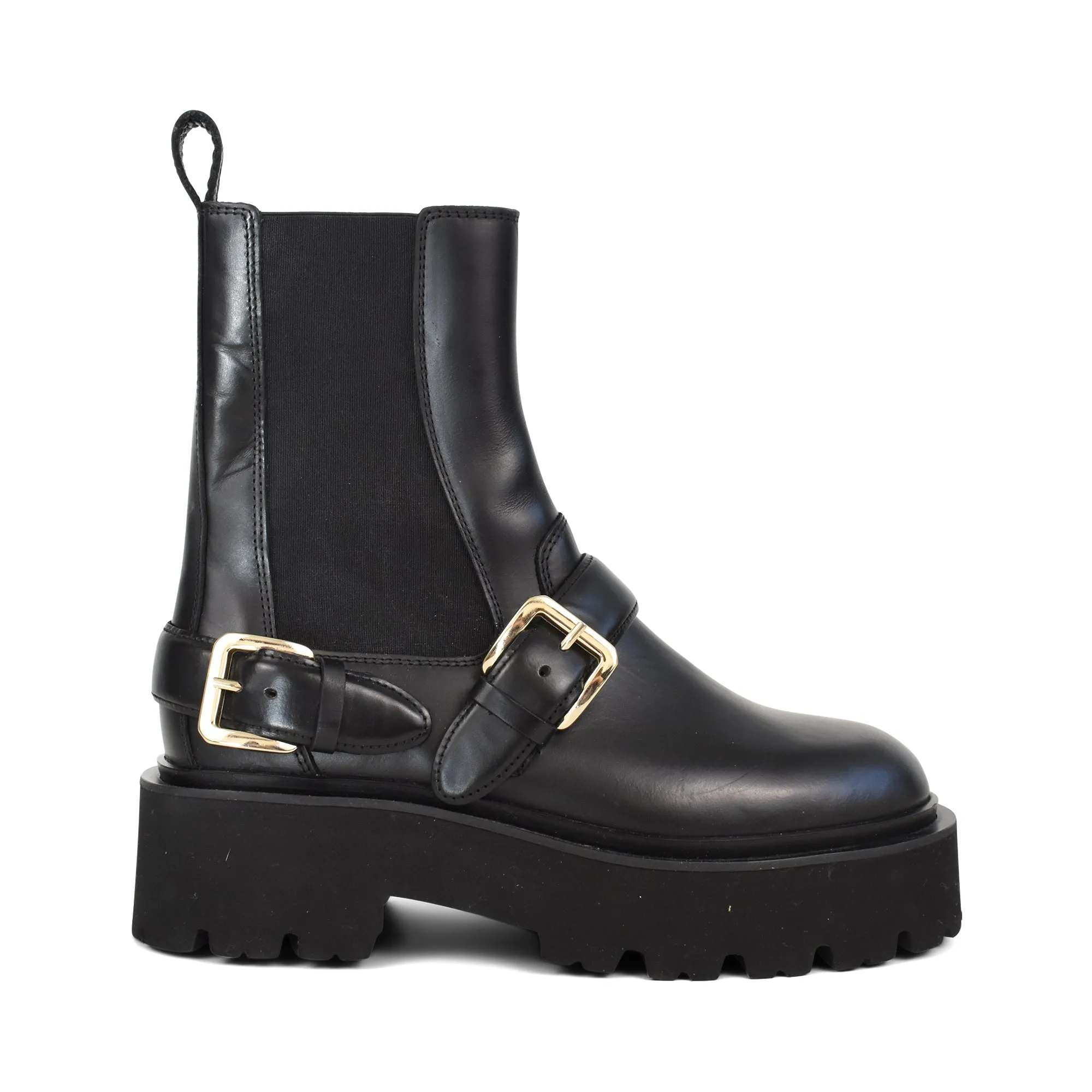 Sandro 'Helen Buckle' Chelsea Boots - Women's 38