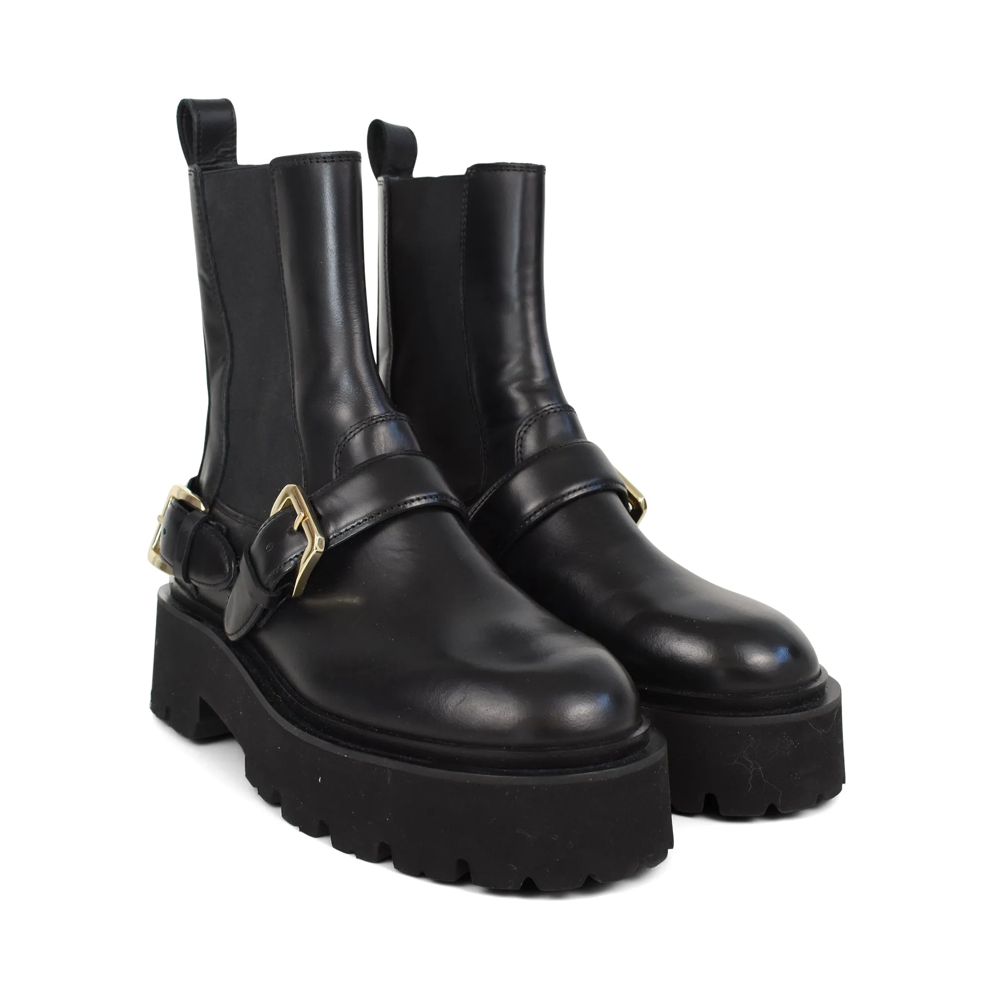 Sandro 'Helen Buckle' Chelsea Boots - Women's 38